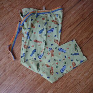 Summer Sandal Print Capris